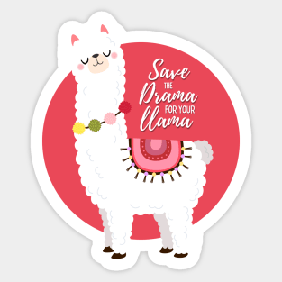 Funny Llama Drama Sticker